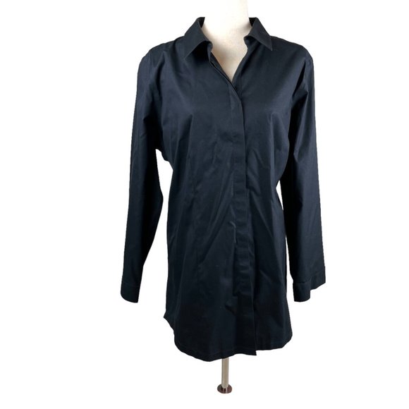 chico’s Tops - (NWT) Chico’s no iron effortless cotton lenae black shirt size 3